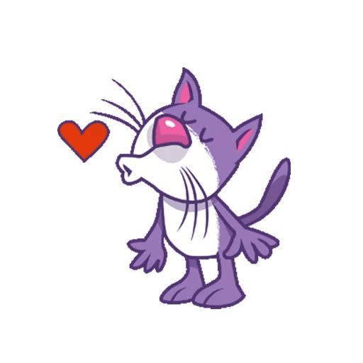 Sticker «Purple Cat-10»