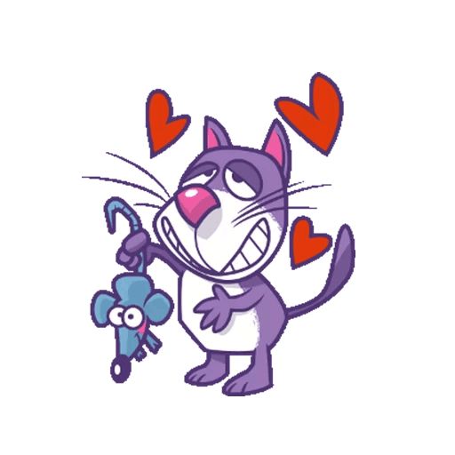 Sticker «Purple Cat-11»