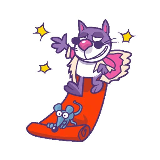 Sticker «Purple Cat-12»