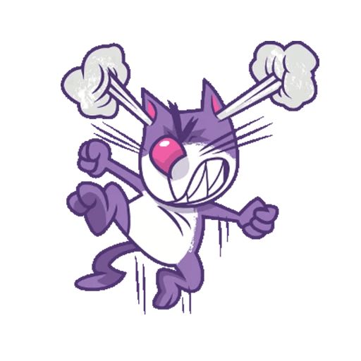 Sticker «Purple Cat-4»