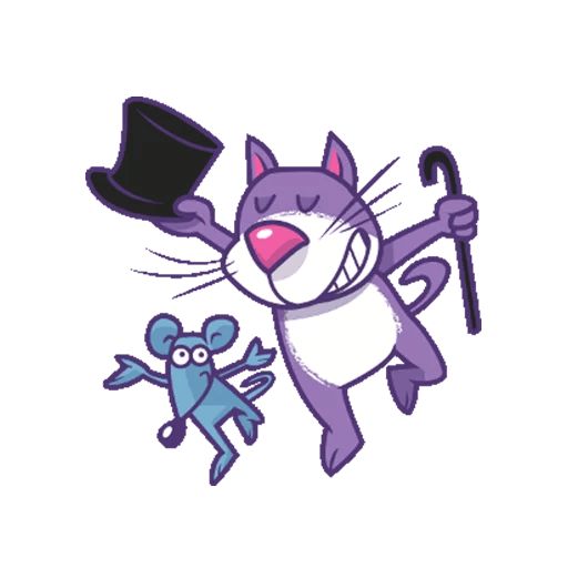 Sticker «Purple Cat-7»