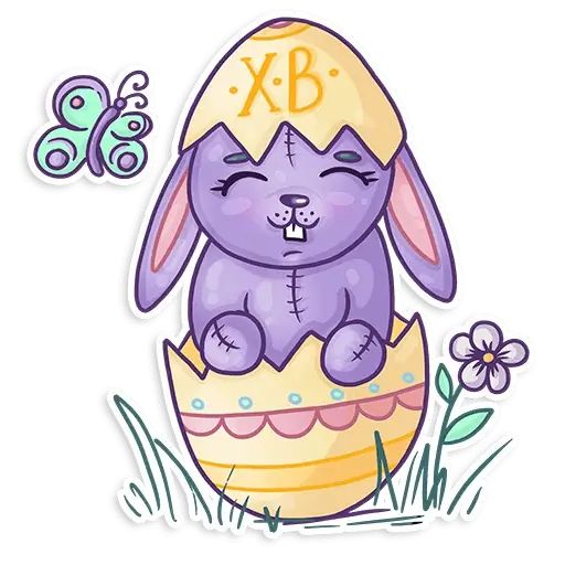 Sticker «Easter Rabbit Toy-2»