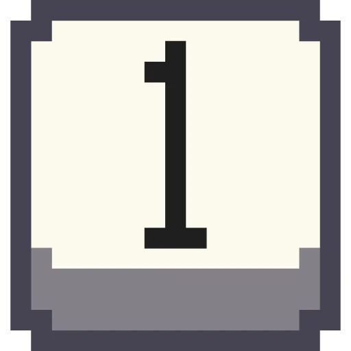 Sticker «Pixel Numbers-1»