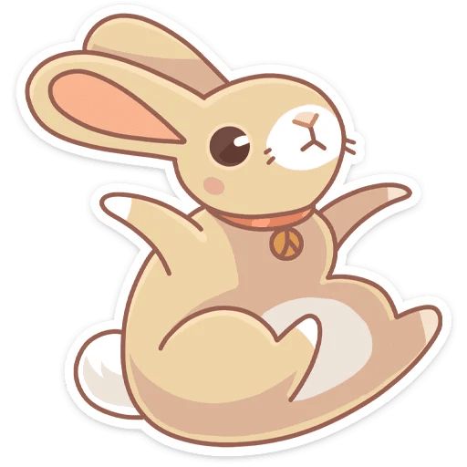 Sticker «Almond The Bunny-3»