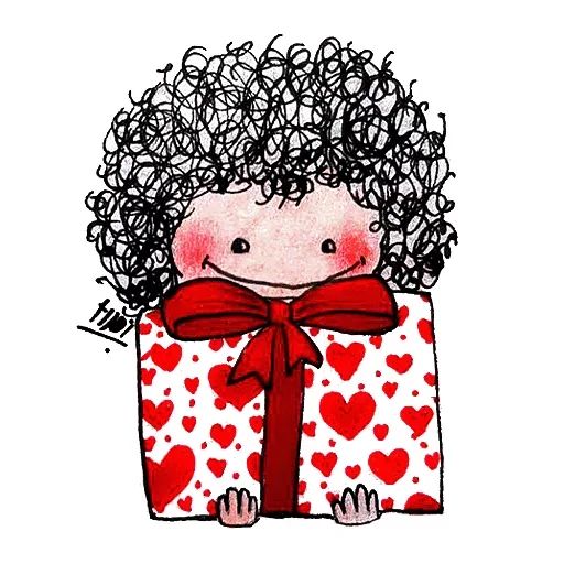 Sticker «Young Curly Girl-10»