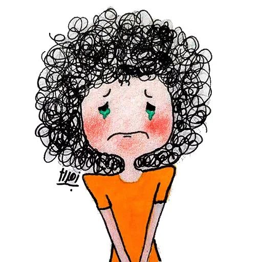 Sticker «Young Curly Girl-11»