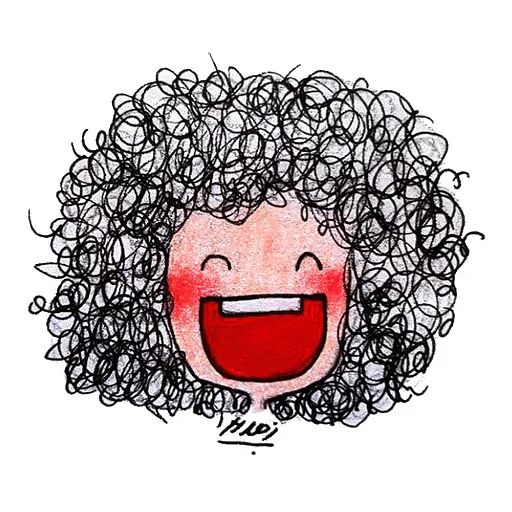 Sticker «Young Curly Girl-12»