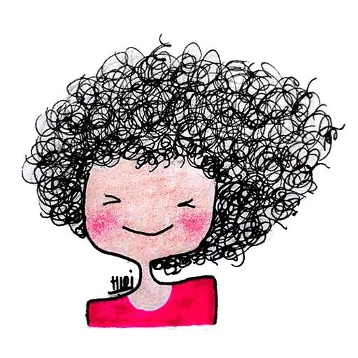 Sticker «Young Curly Girl-3»