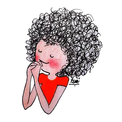 Sticker «Young Curly Girl-5»