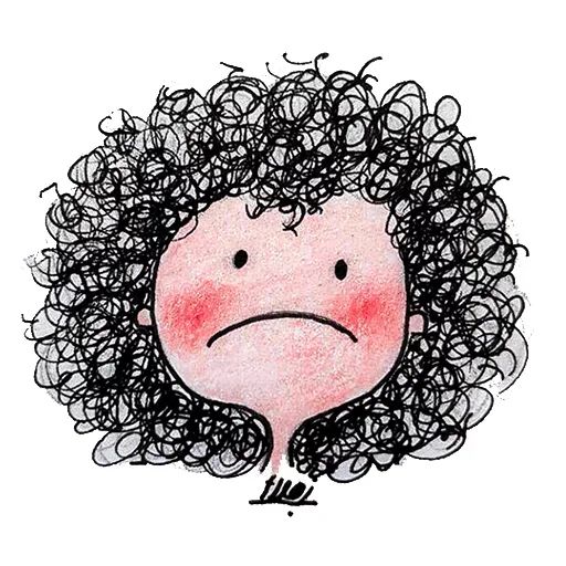 Sticker «Young Curly Girl-7»