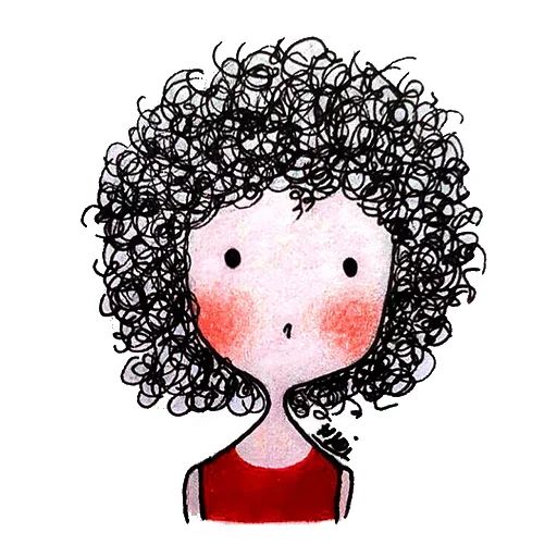 Sticker «Young Curly Girl-8»