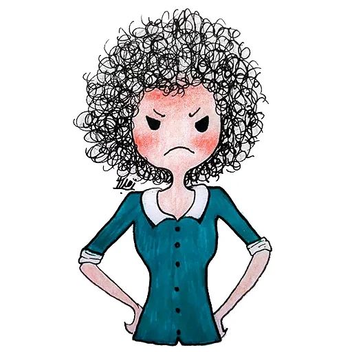 Sticker «Young Curly Girl-9»