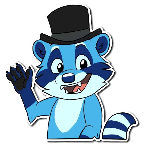 Sticker «Ice Raccoon-1»