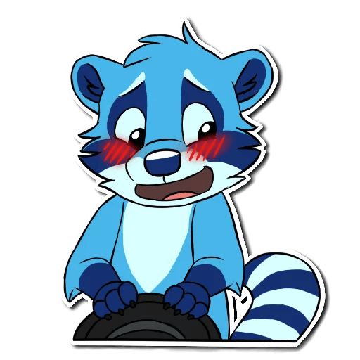 Sticker «Ice Raccoon-5»