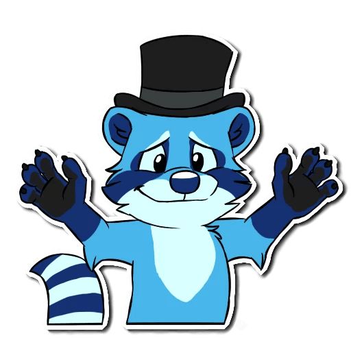 Sticker «Ice Raccoon-6»