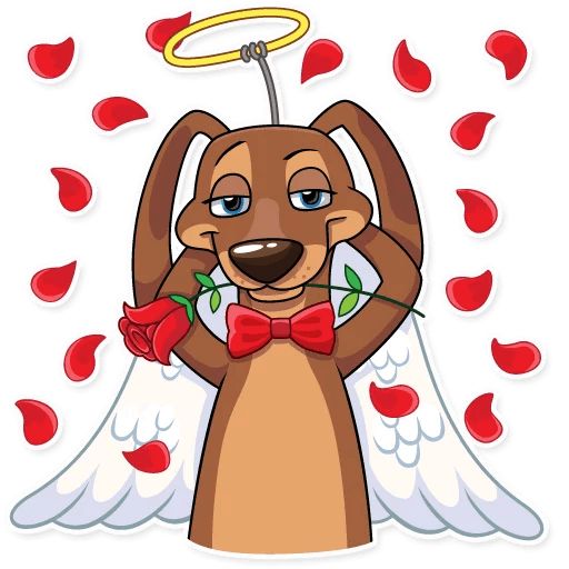Sticker «Cupid Dog-10»