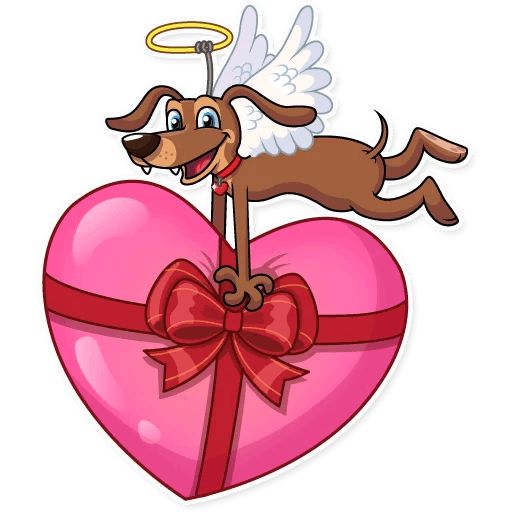 Sticker «Cupid Dog-8»