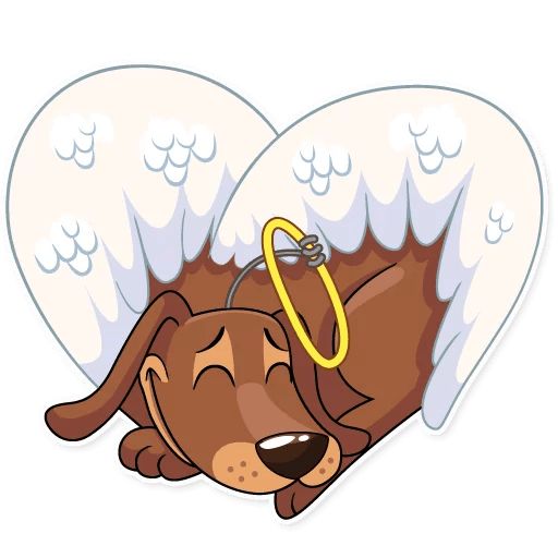 Sticker «Cupid Dog-9»