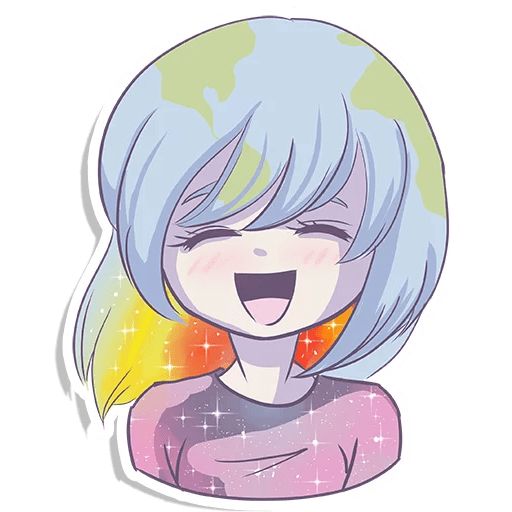 Sticker «Earth-chan-1»