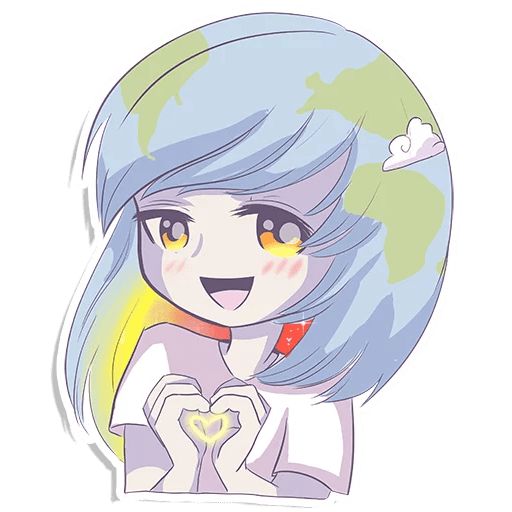 Sticker «Earth-chan-2»