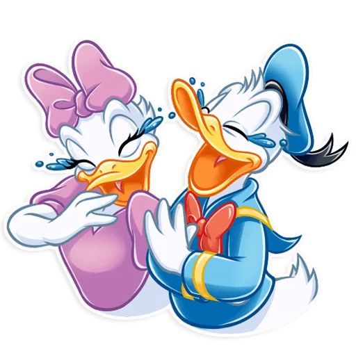 Sticker «Donald and Daisy-1»