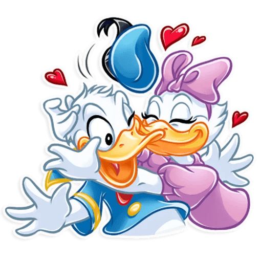 Sticker «Donald and Daisy-6»