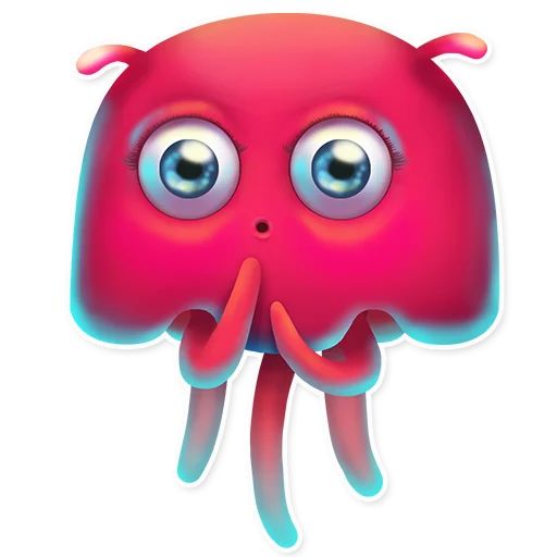 Sticker «Funny Jellyfish-1»