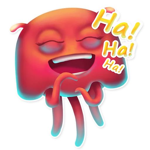 Sticker «Funny Jellyfish-3»