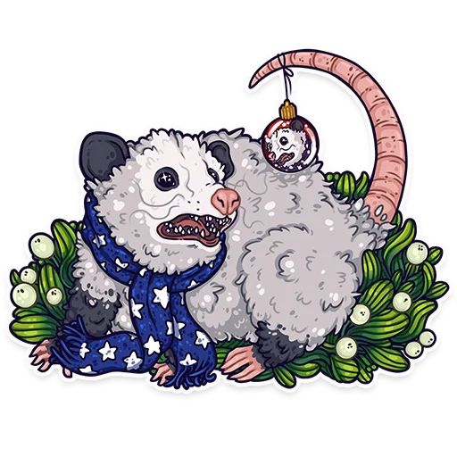 Sticker «Awesome Possum-12»