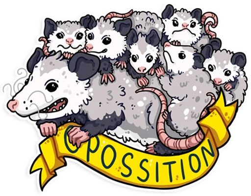 Sticker «Awesome Possum-6»