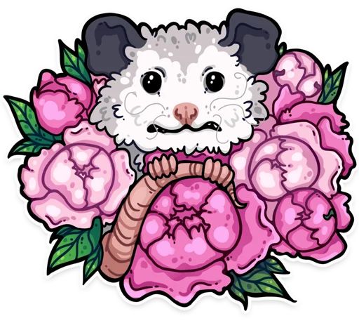 Sticker «Awesome Possum-7»