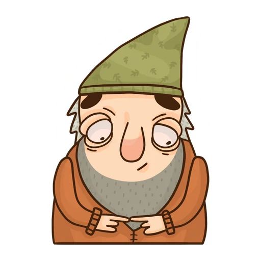 Sticker «Old Grumpy Gnome-1»