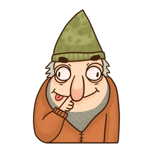 Sticker «Old Grumpy Gnome-12»