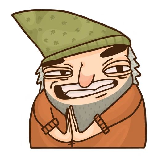 Sticker «Old Grumpy Gnome-3»