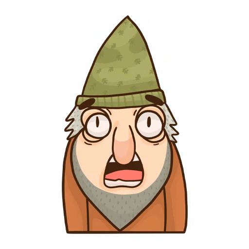 Sticker «Old Grumpy Gnome-4»