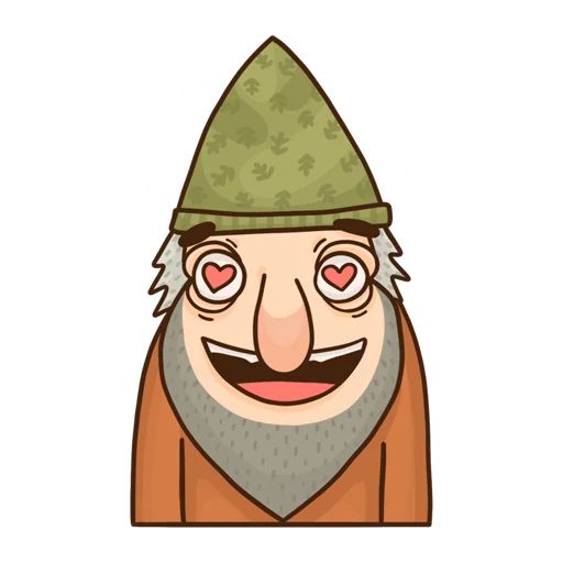 Sticker «Old Grumpy Gnome-6»