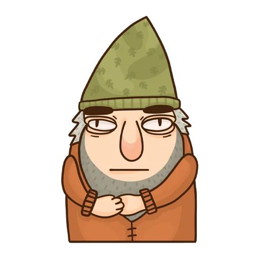 Sticker «Old Grumpy Gnome-7»