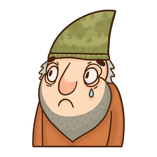 Sticker «Old Grumpy Gnome-9»