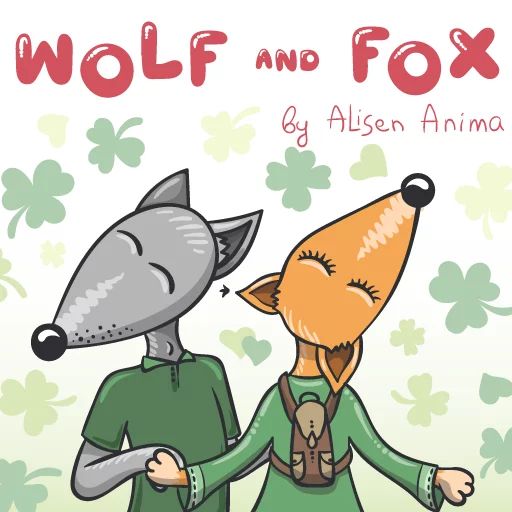 Sticker «Wolf and Fox-1»