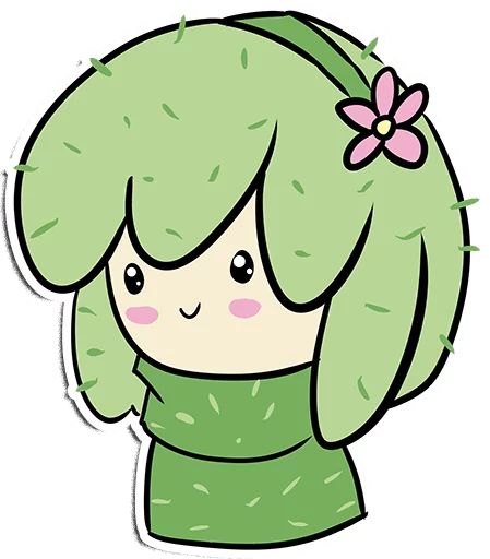 Sticker «Cactus-chan-1»