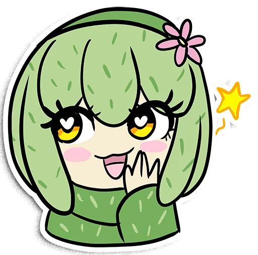 Sticker «Cactus-chan-10»