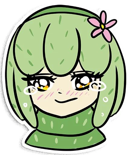 Sticker «Cactus-chan-11»