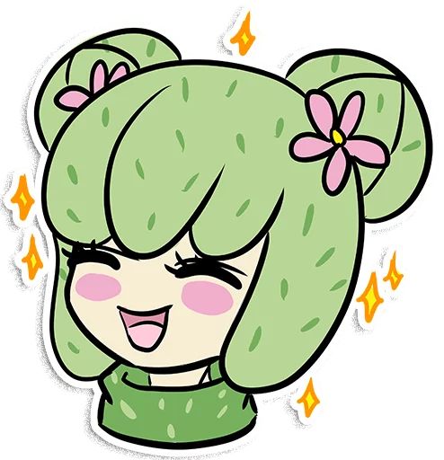 Sticker «Cactus-chan-12»