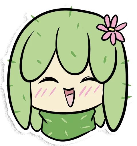 Sticker «Cactus-chan-2»