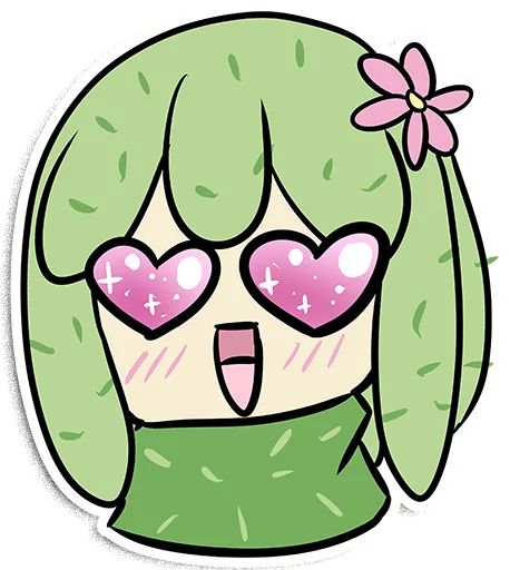Sticker «Cactus-chan-3»