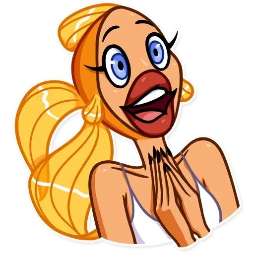 Sticker «Goldfish Lady-12»