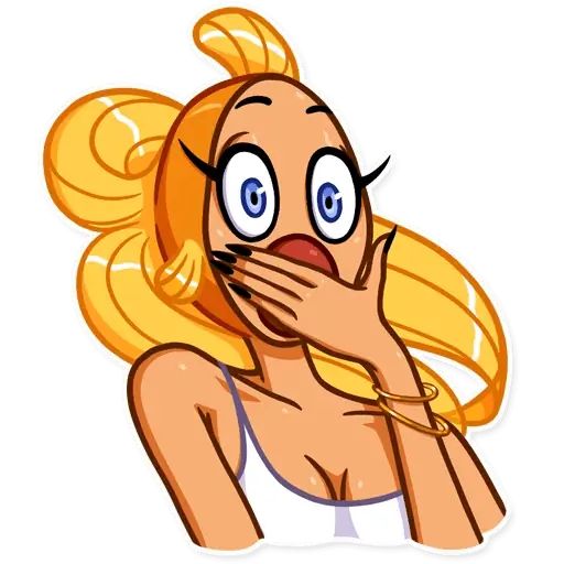 Sticker «Goldfish Lady-3»