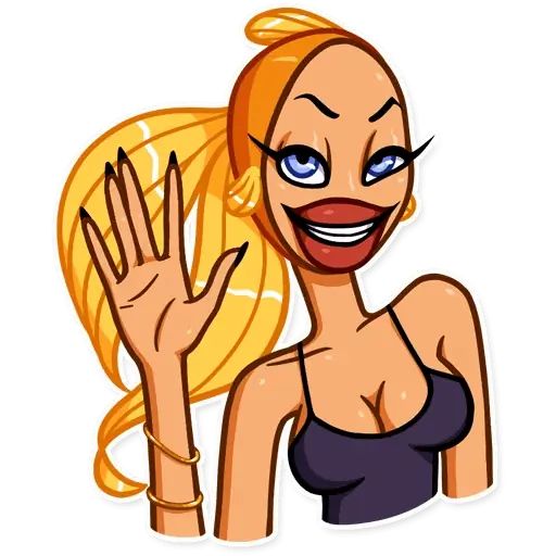 Sticker «Goldfish Lady-4»