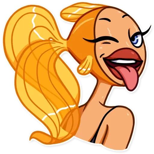 Sticker «Goldfish Lady-7»