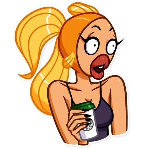 Sticker «Goldfish Lady-8»